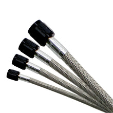 Load image into Gallery viewer, Nitrous Express 8AN 36in Stainless Steel Braided Hose (Black Ends), product view 1