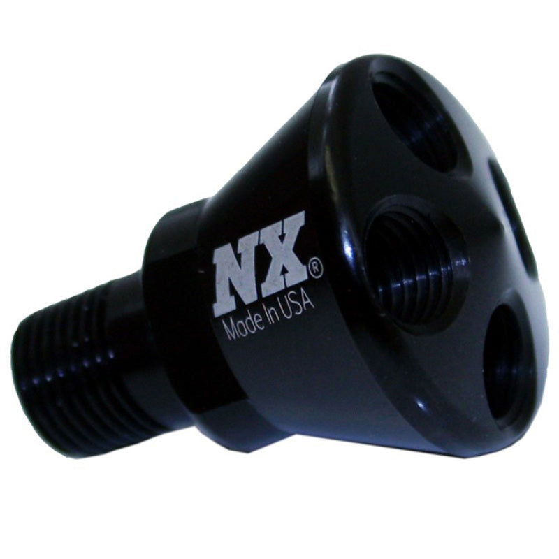 Nitrous Express 4 Port Micro Showerhead Distribution Block - Black, product view 2