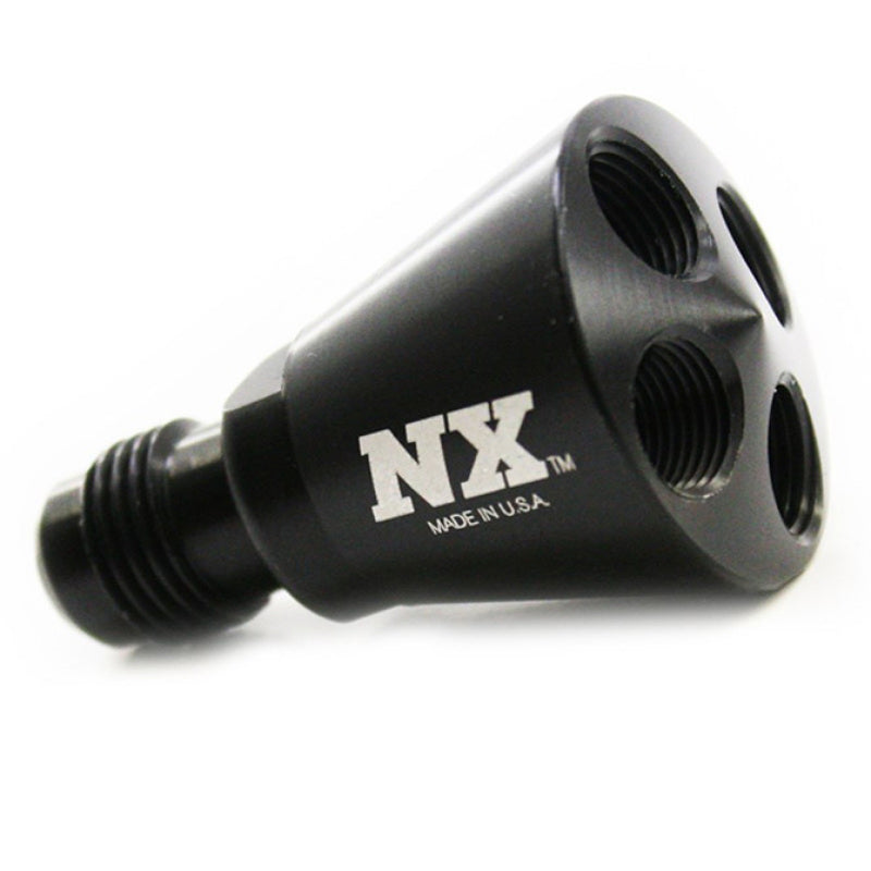Nitrous Express 4 Port Showerhead Distribution Block w/-6 Male - Black, product view 1