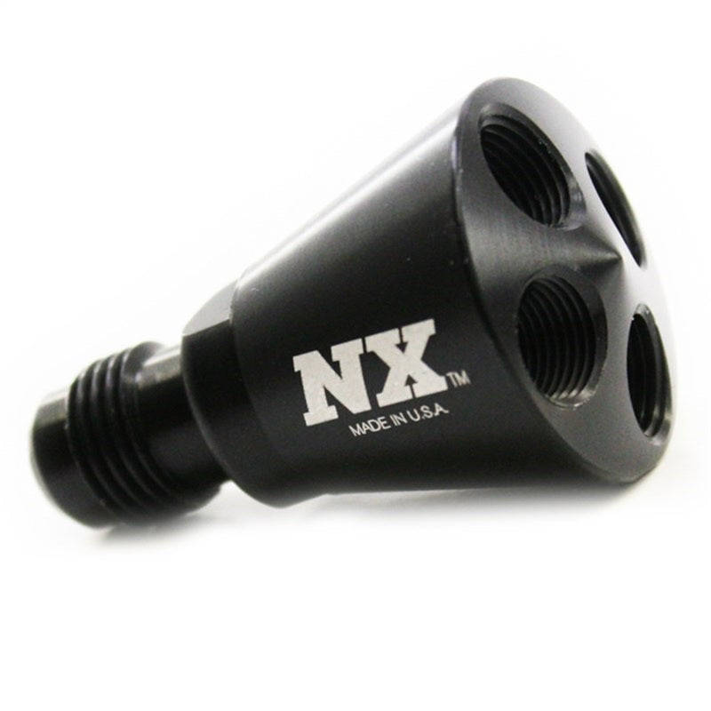 Nitrous Express 4 Port Showerhead Distribution Block w/-6 Male - Black, product view 2
