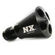 Load image into Gallery viewer, Nitrous Express 4 Port Showerhead Distribution Block w/-6 Male - Black, product view 3