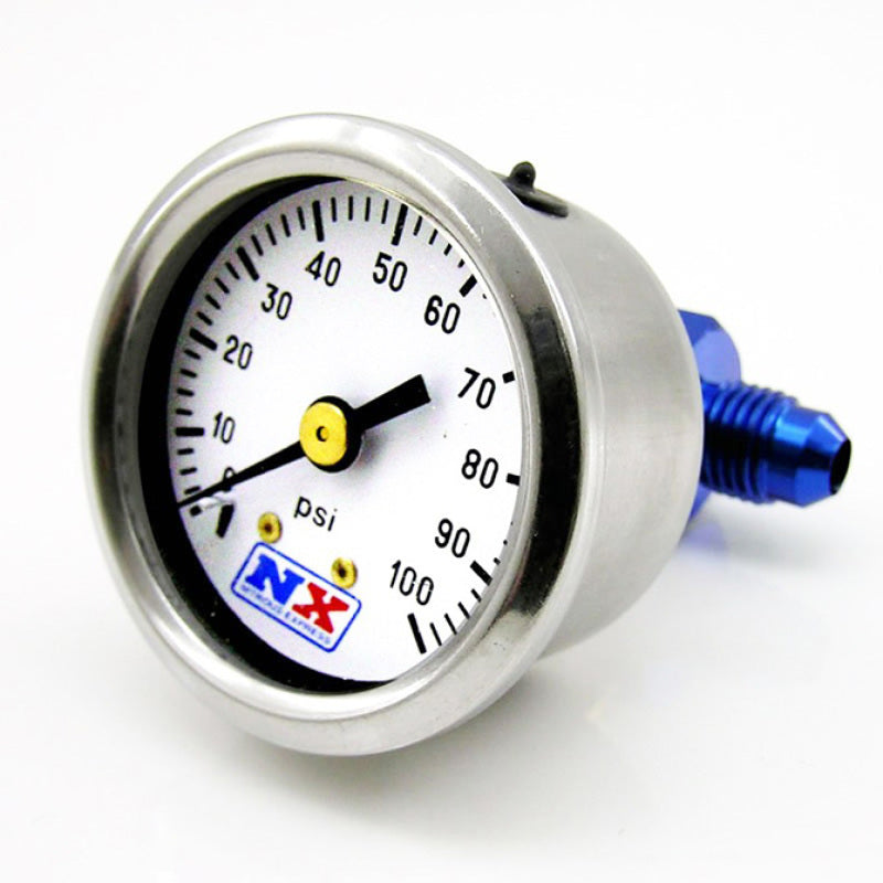 Nitrous Express Fuel Pressure Gauge (0-100 PSI w/Manifold), product view 3