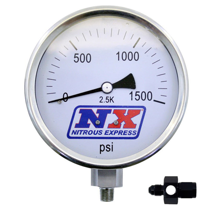 Nitrous Express Nitrous Pressure Gauge 4in-High Accuracy 6AN, product view 2
