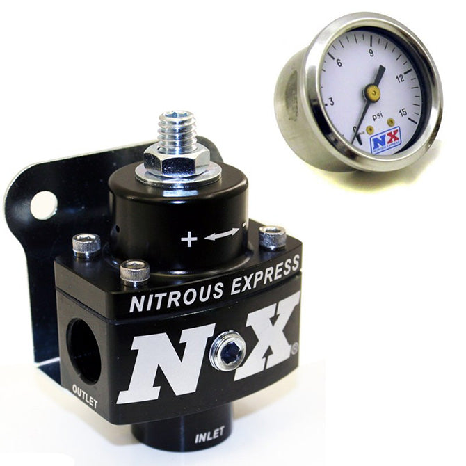 Nitrous Express Fuel Pressure Regulator Non Bypass w/Fuel Pressure Gauge, product view 2
