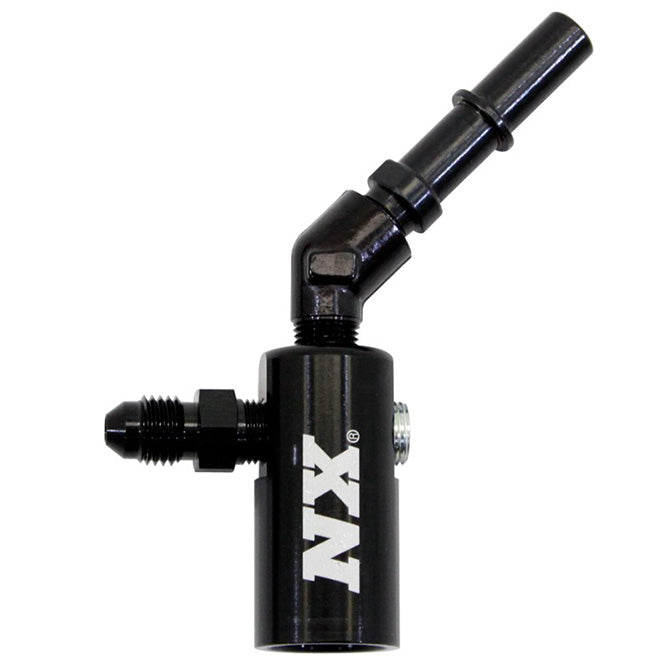 Nitrous Express 3/8-10mm Late Model Billet Fuel Line Adapter 45 Degree, product view 2