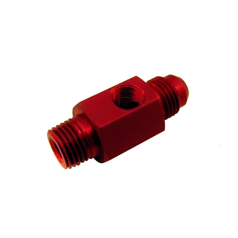 Nitrous Express 1/4 NPT x 6AN w/1/8 NPT Gauge Hole (Fuel Bypass Fitting), product view 3