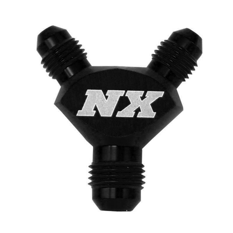 Nitrous Express 8AN x 8AN x 8AN Billet Pure-Flo Y Fitting - Black, product view 2