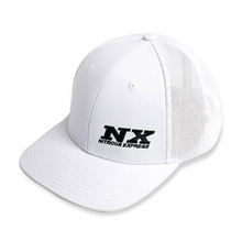 Load image into Gallery viewer, Nitrous Express White w/ Gray Mesh Flat Bill Cap (Snapback - Embroidered Logo), product view 1