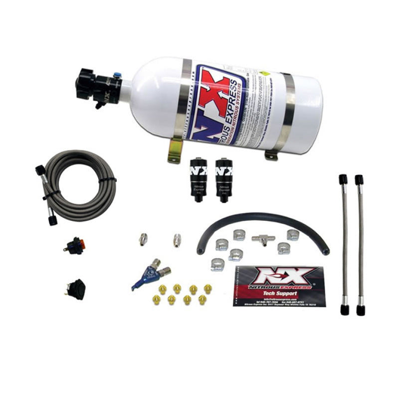 Nitrous Express Hitman EFI Single Nozzle Piranha Nitrous Kit (35-75HP) w/10lb Bottle, product view 1