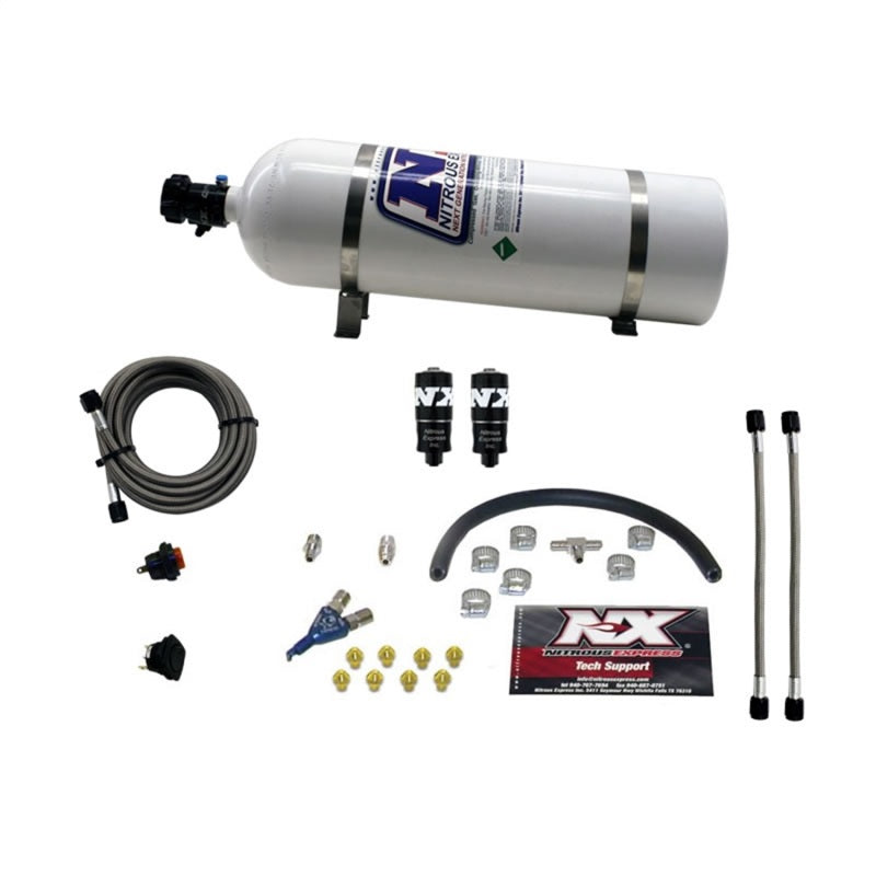 Nitrous Express Hitman EFI Single Nozzle Piranha Nitrous Kit (35-75HP) w/15lb Bottle, product view 2