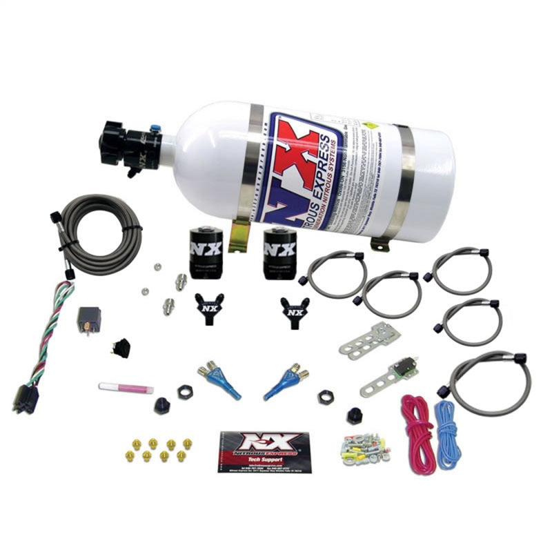 Nitrous Express 92-95 Dodge V8 TBI Dual Nozzle Nitrous Kit (50-125HP) w/10lb Bottle, product view 2