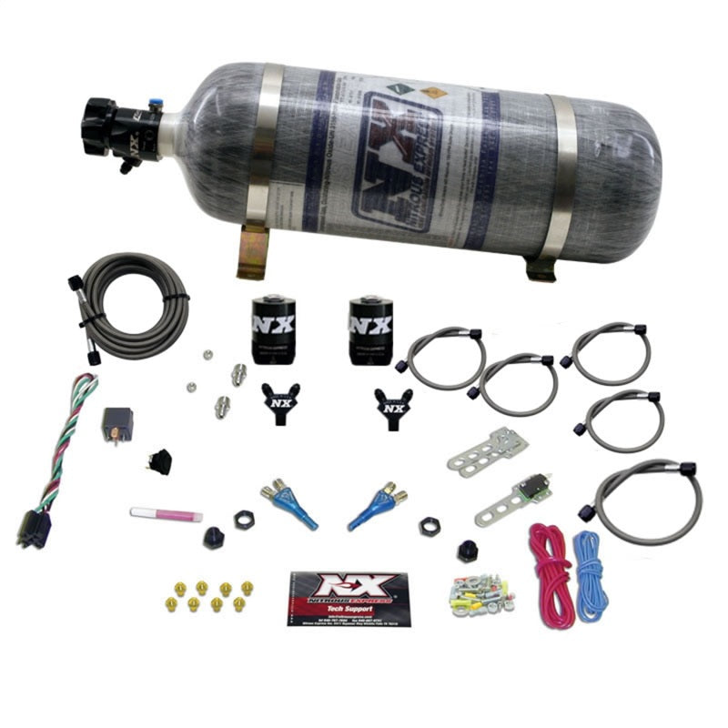 Nitrous Express 92-95 Dodge V8 TBI Dual Nozzle Nitrous Kit (50-125HP) w/Composite Bottle, product view 1