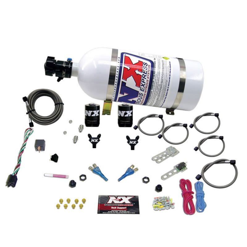 Nitrous Express GM EFI Dual Nozzle Nitrous Kit (100-300HP) w/10lb Bottle, product view 3