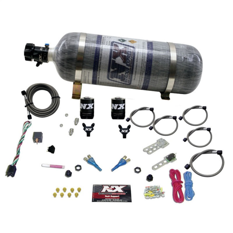 Nitrous Express Dodge EFI Full Race Dual Nozzle Nitrous Kit (100-300HP) w/Composite Bottle, product view 2