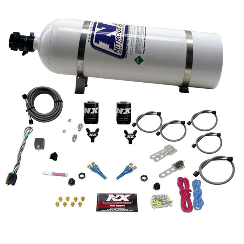 Nitrous Express Dodge EFI Full Race Dual Nozzle Nitrous Kit (100-300HP) w/15lb Bottle, product view 2