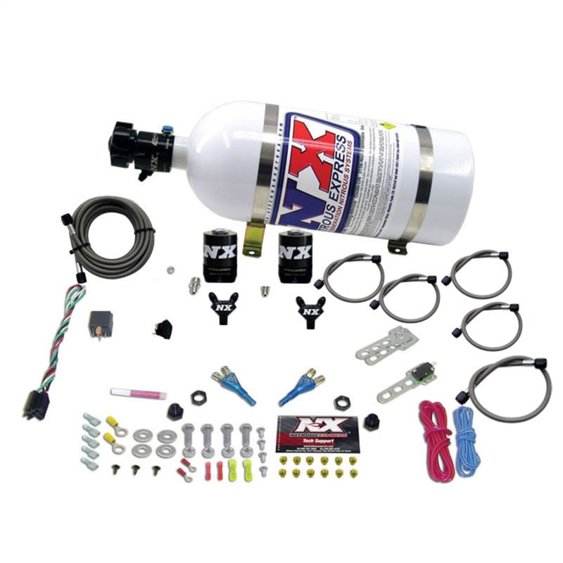 Nitrous Express Dual Nozzle Sport Compact Nitrous Kit (35-50-75HP) w/10lb Bottle, product view 3