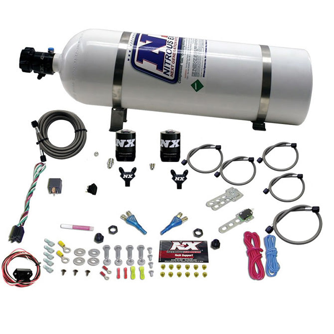 Nitrous Express 03-18 Nissan 350Z/370Z Dual Nozzle (35-150HP) w/15lb Bottle, product view 3