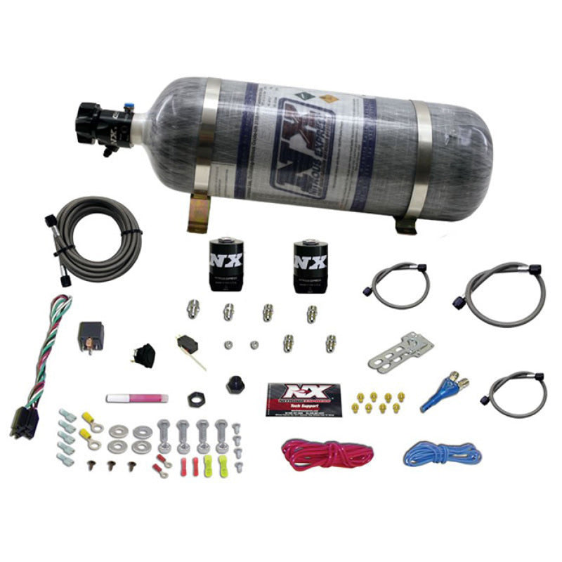 Nitrous Express E85 Universal Single Nozzle Nitrous Kit for EFI w/Composite Bottle, product view 1