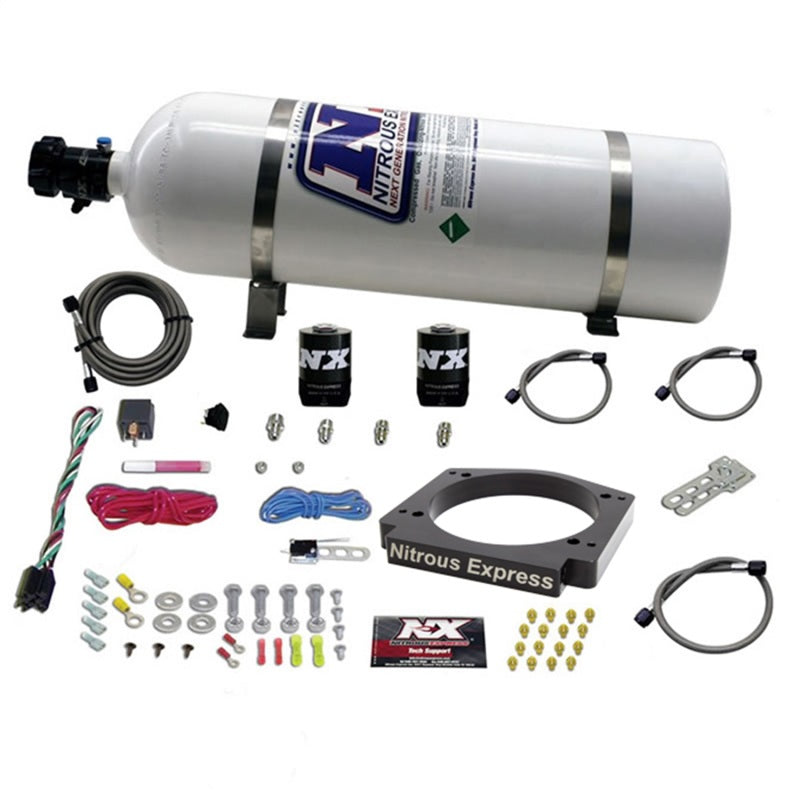 Nitrous Express GM LS 112mm Adapter Plate Kit (100-400HP) w/ 15LB Bottle, product view 1