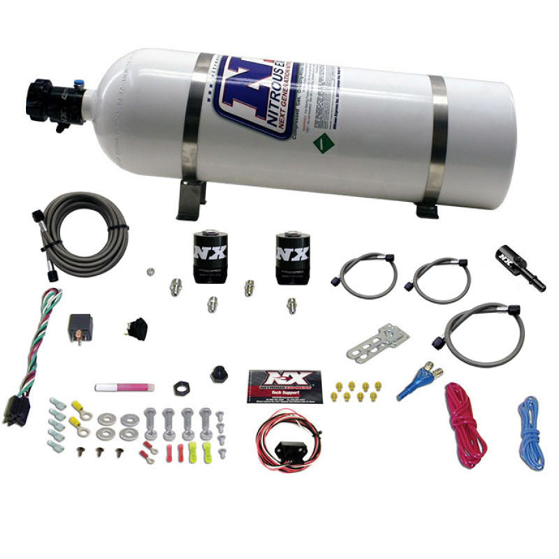 Nitrous Express Dodge Hemi/SRT8 Single Nozzle Fly By Wire Nitrous Kit (35-150HP) w/15lb Bottle, product view 3