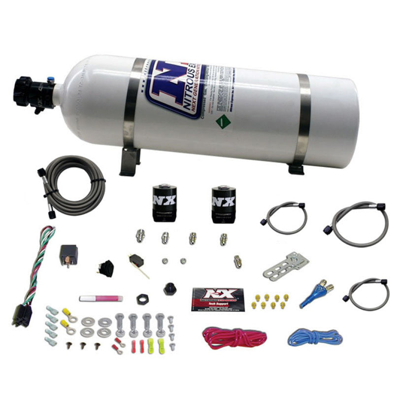 Nitrous Express All Ford EFI Single Nozzle Nitrous Kit (35-150HP) w/15lb Bottle, product view 3