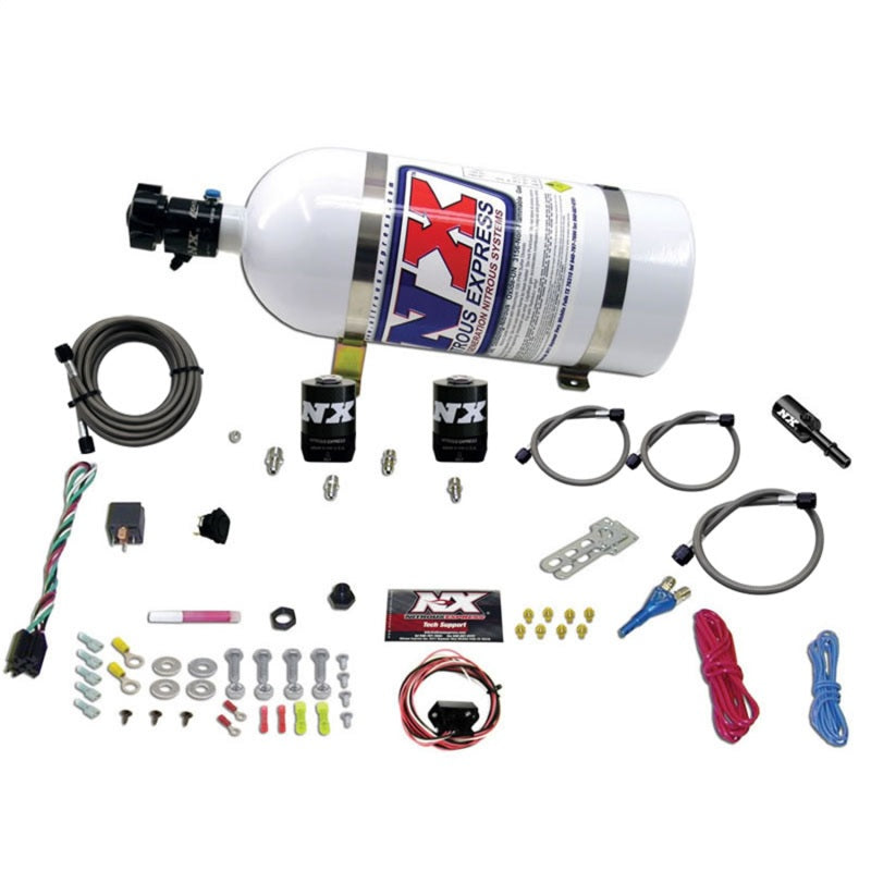 Nitrous Express 11-15 Ford Mustang GT 5.0L Coyote Single Nozzle Nitrous Kit (35-150HP) w/10lb Bottle, product view 1