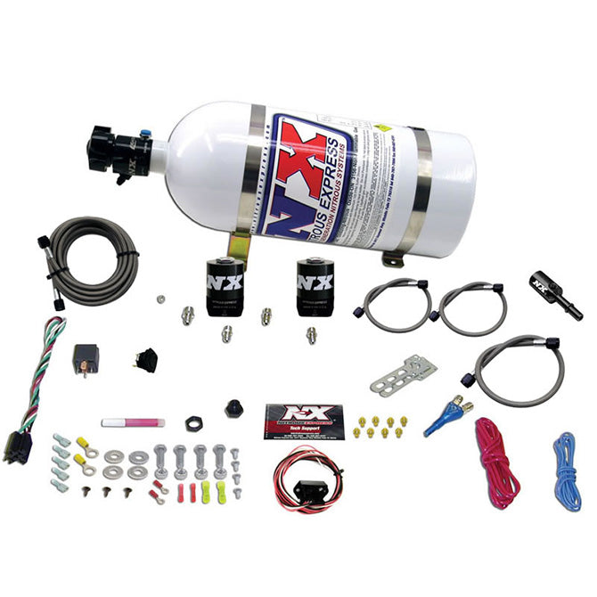Nitrous Express 11-15 Ford Mustang GT 5.0L Coyote Single Nozzle Nitrous Kit (35-150HP) w/10lb Bottle, product view 5
