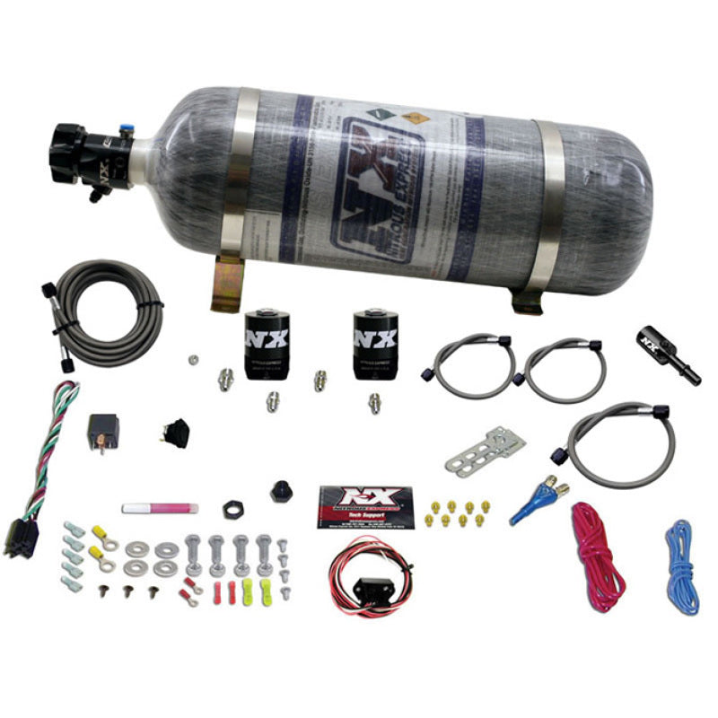 Nitrous Express 11-15 Ford Mustang GT 5.0L Coyote Single Nozzle Nitrous Kit (35-150HP) w/Comp Bottle, product view 2