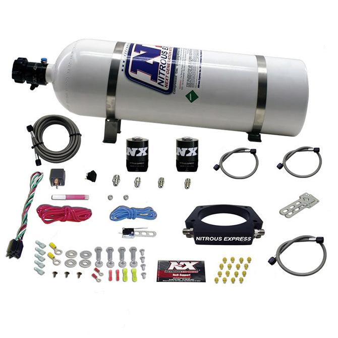 Nitrous Express GM LS 102mm Nitrous Plate Kit (50-400HP) w/15lb Bottle, product view 5