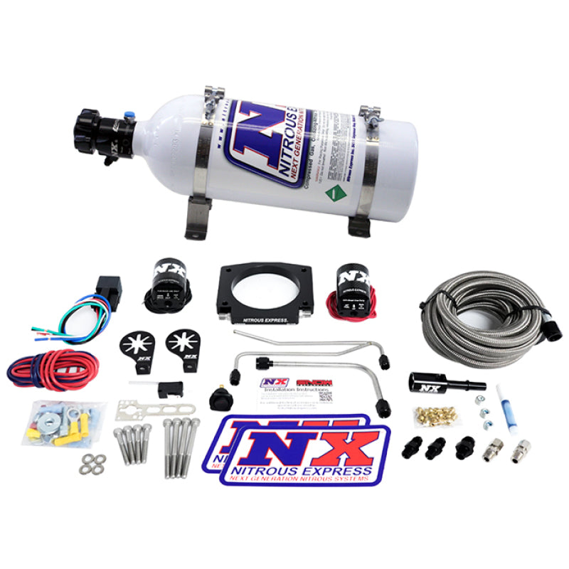 Nitrous Express LS Single Entry 90mm Plate Hardline System (50-400hp) w/5lb Bottle, product view 1