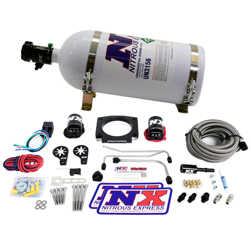 Nitrous Express LS Single Entry 90mm Plate Hardline System (50-400hp) w/10lb Bottle, product view 1