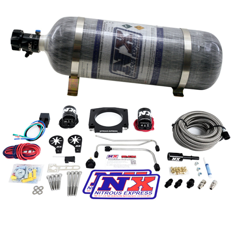 Nitrous Express LS Single Entry 90mm Plate Hardline System (50-400hp) w/12lb Bottle, product view 1