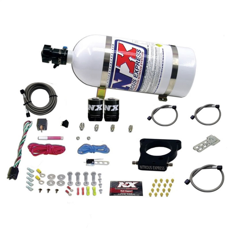 Nitrous Express GM LS 78mm 3-Bolt Nitrous Plate Kit (50-350HP) w/10lb Bottle, product view 1