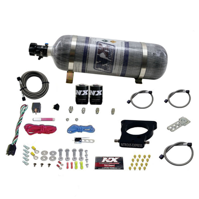 Nitrous Express GM LS 78mm 3-Bolt Nitrous Plate Kit (50-350HP) w/12lb Composite Bottle, product view 2