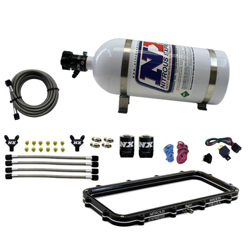 Nitrous Express Holley High Ram Plenum Nitrous Plate Kit w/5lb Bottle, product view 3