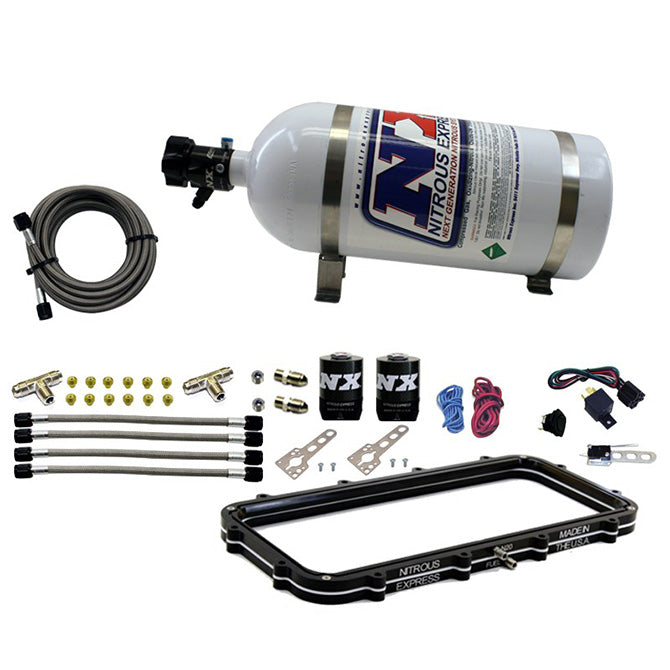 Nitrous Express Holley High Ram Plenum Nitrous Plate Kit w/10lb Bottle, product view 3