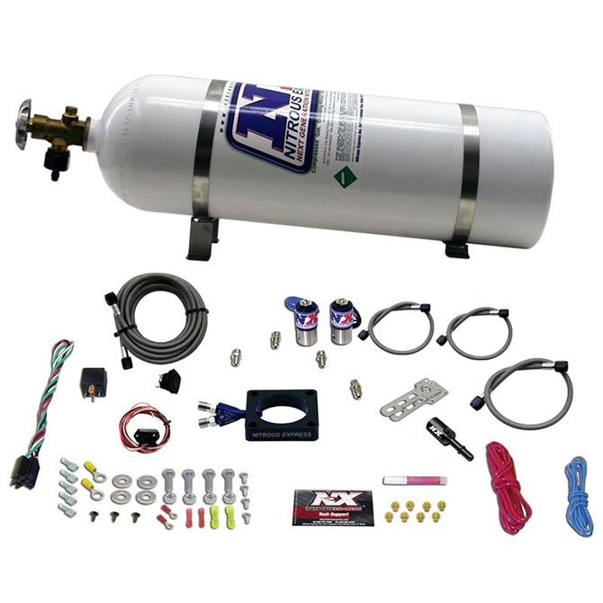 Nitrous Express 13-16 Dodge Dart 1.4L Turbo Nitrous Plate Kit (35-100HP) w/15lb Bottle, product view 5