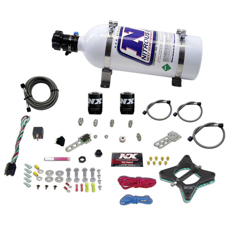 Nitrous Express 96-04 Ford Mustang 4.6L 2 Valve Nitrous Plate Kit w/5lb Bottle, product view 3