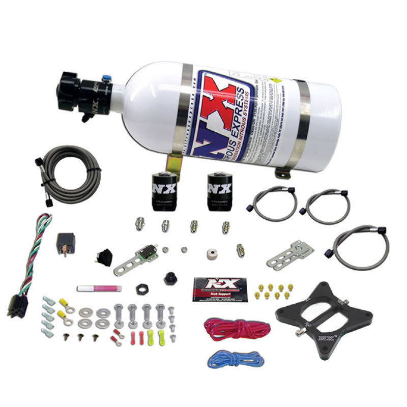 Nitrous Express 96-04 Ford Mustang 4.6L 2 Valve Nitrous Plate Kit w/10lb Bottle, product view 1