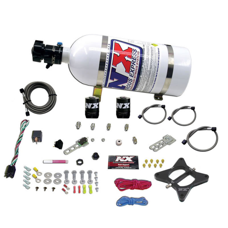 Nitrous Express 96-04 Ford Mustang 4.6L 2 Valve Nitrous Plate Kit w/10lb Bottle, product view 2