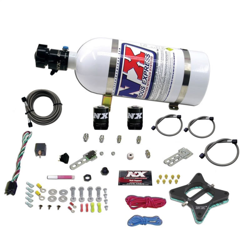 Nitrous Express 96-04 Ford Mustang 4.6L 2 Valve Nitrous Plate Kit w/10lb Bottle, product view 3