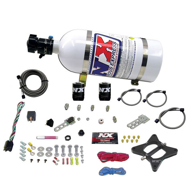 Nitrous Express 96-04 Ford Mustang 4.6L 2 Valve Nitrous Plate Kit w/10lb Bottle, product view 5