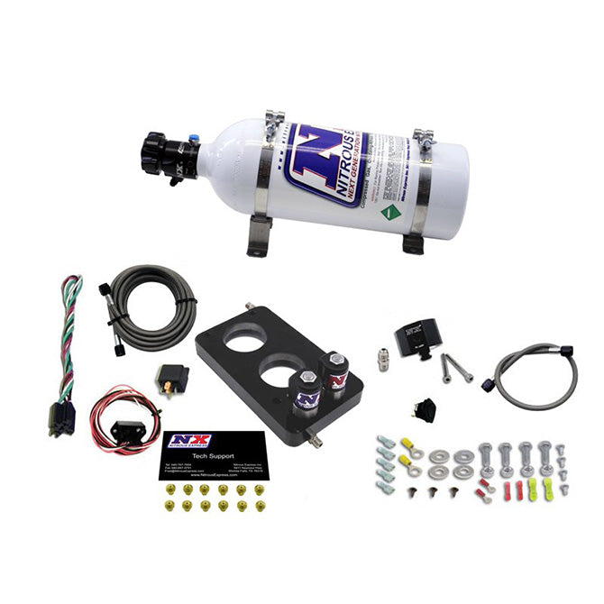 Nitrous Express 05-10 Ford Mustang 4.6L 3 Valve Nitrous Plate Kit (50-150HP) w/5lb Bottle, product view 5