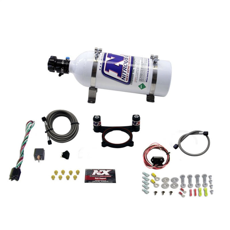 Nitrous Express 11-15 Ford Mustang GT 5.0L Coyote 4 Valve Nitrous Plate Kit (50-200HP) w/5lb Bottle, product view 2