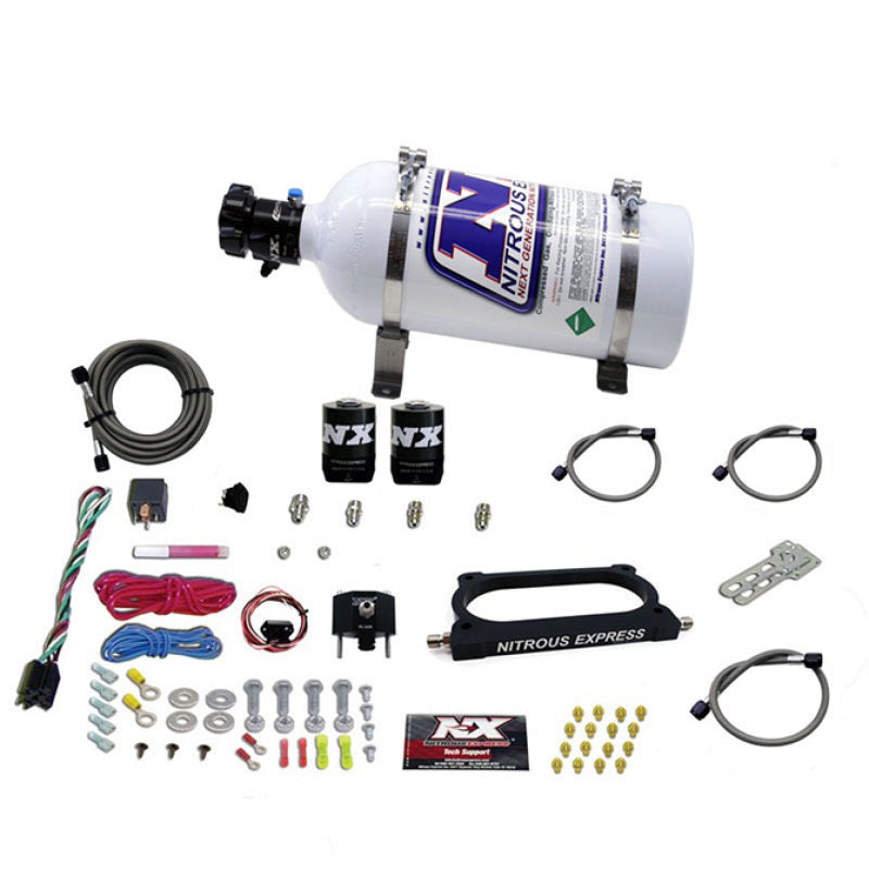Nitrous Express 07-14 Ford Mustang GT500 Nitrous Plate Kit (50-250HP) w/5lb Bottle, product view 1