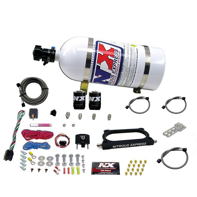 Nitrous Express 07-14 Ford Mustang GT500 Nitrous Plate Kit (50-250HP) w/10lb Bottle, product view 5