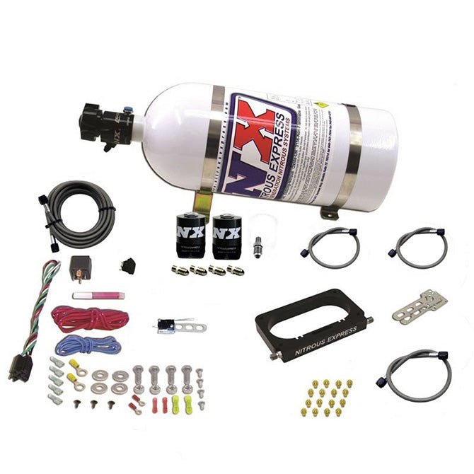 Nitrous Express 96-04 Ford Mustang Cobra/Mach 1 4 Valve Nitrous Kit (50-300HP) w/10lb Bottle, product view 3
