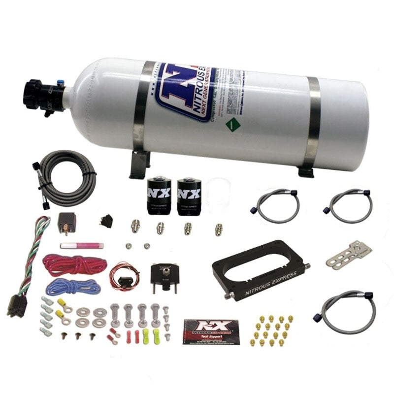 Nitrous Express 96-04 Ford Mustang Cobra/Mach 1 4 Valve Nitrous Kit (50-300HP) w/15lb Bottle, product view 2