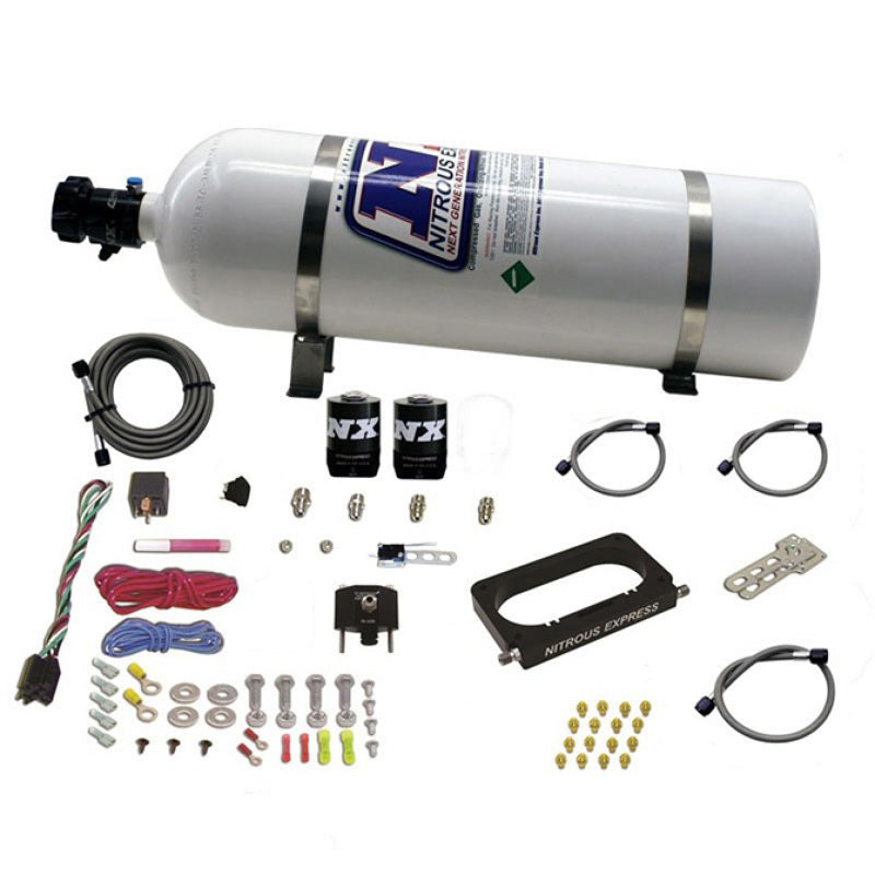 Nitrous Express 96-04 Ford Mustang Cobra/Mach 1 4 Valve Nitrous Kit (50-300HP) w/15lb Bottle, product view 3