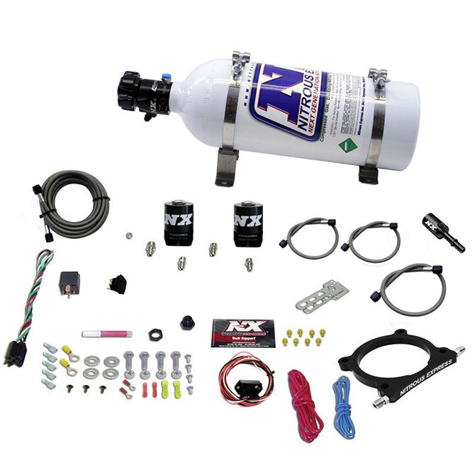 Nitrous Express 11-15 Ford Mustang GT 5.0L High Output Nitrous Plate Kit (50-250HP) w/5lb Bottle, product view 3